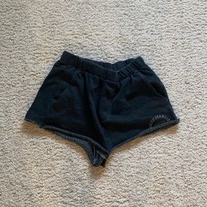 pacific sunwear new port beach print black shorts